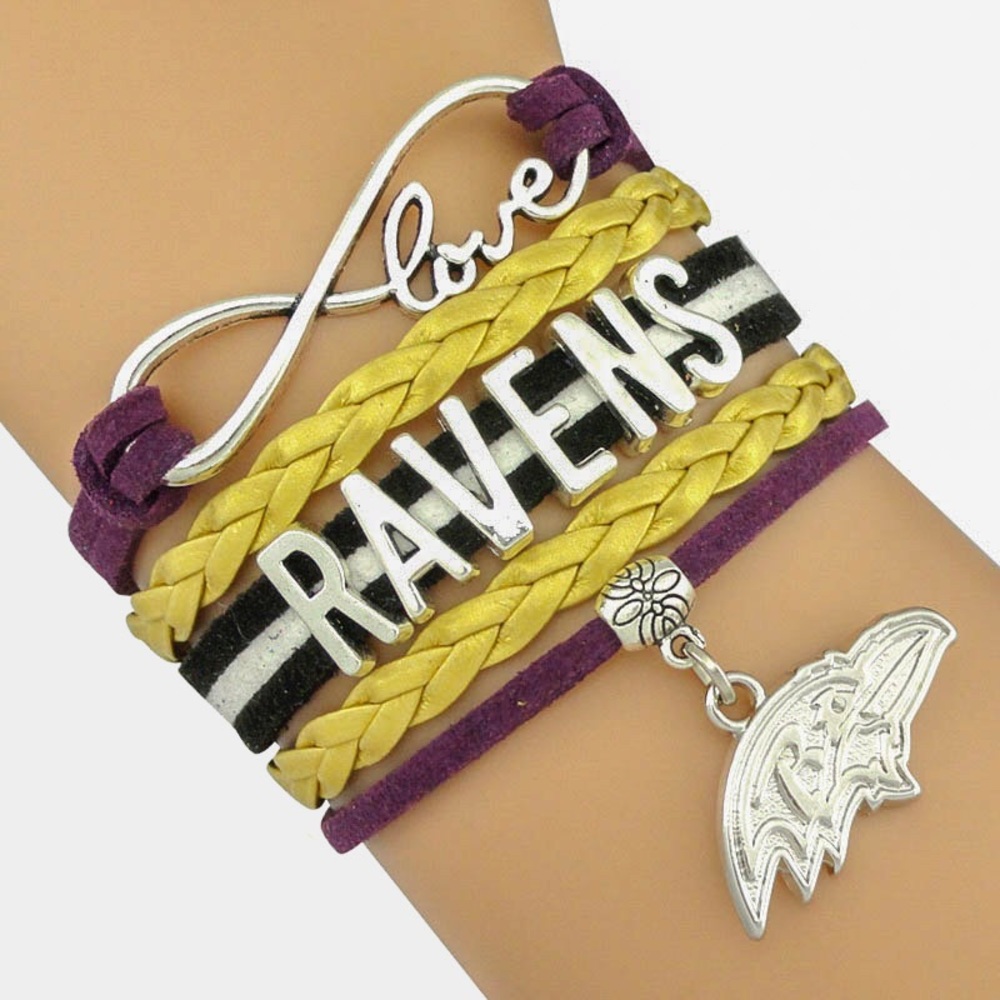 Love NFL Baltimore Ravens adjustable bracelet